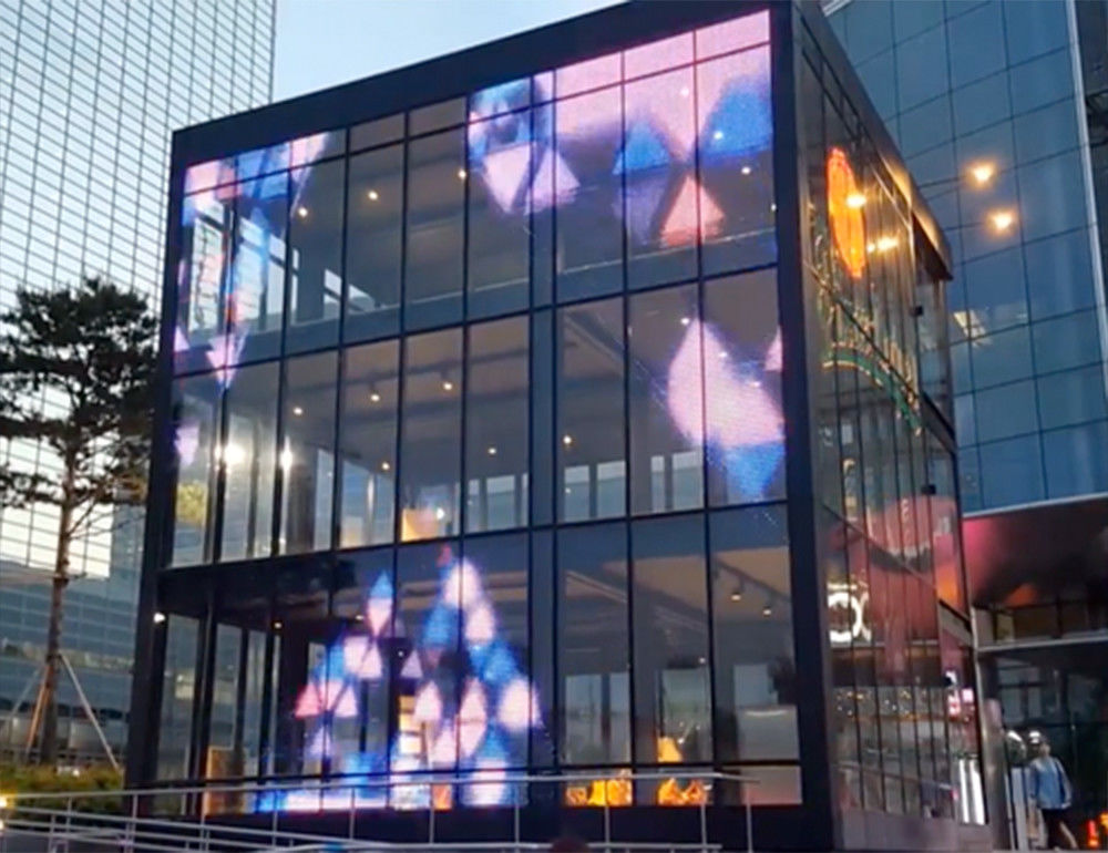 P2.6-5.2 HD Transparente LED-Display-Platte 2500nits Hängende Anlage