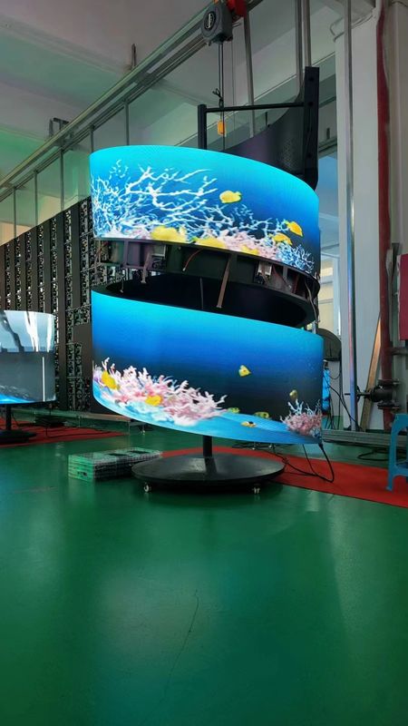 3840HZ geschwungene Konzertvideowand, SMD1515 LED-Bildschirm für die Bühnenvorstellung