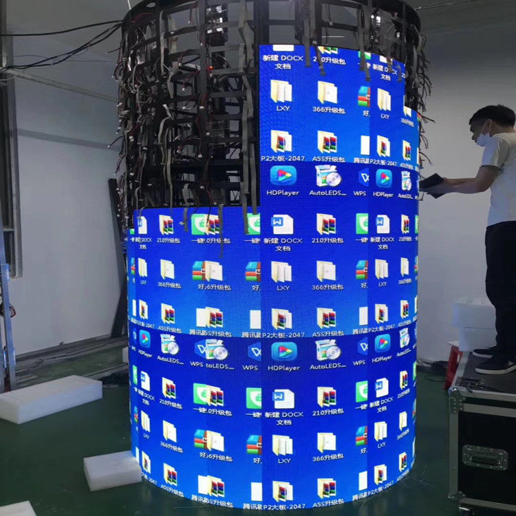 Leichtgewicht Flex LED-Display Bildschirmwand Mehrfarbig 2mm Pixel Pitch