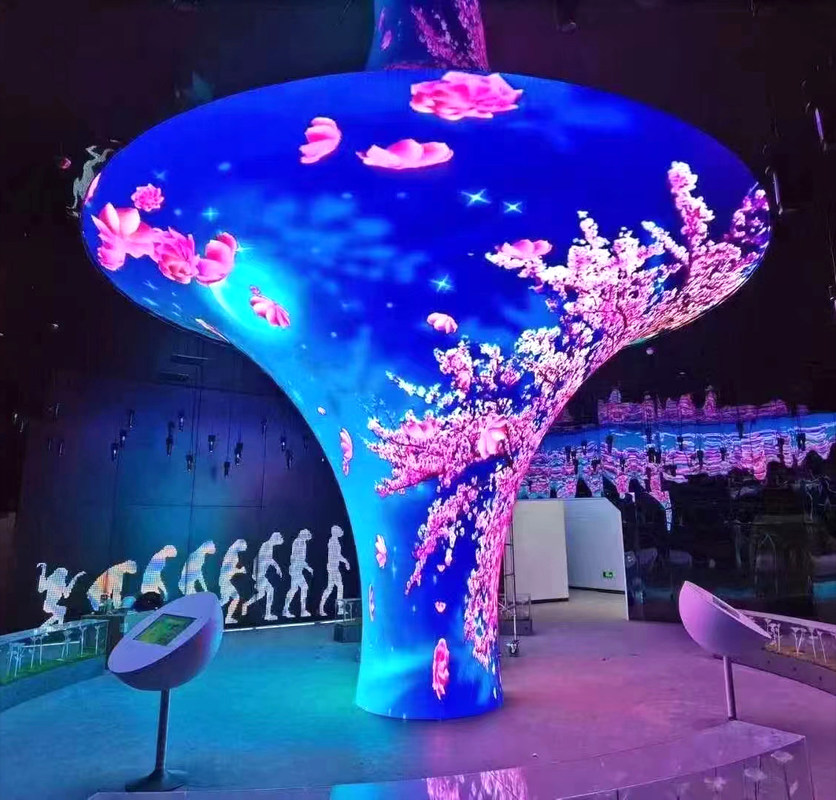 Kreisförmige dünne, flexible LED-Anzeige P1.8 P2 P2.5 P3 Vollfarbe