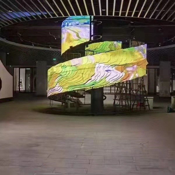 Kreisförmige dünne, flexible LED-Anzeige P1.8 P2 P2.5 P3 Vollfarbe